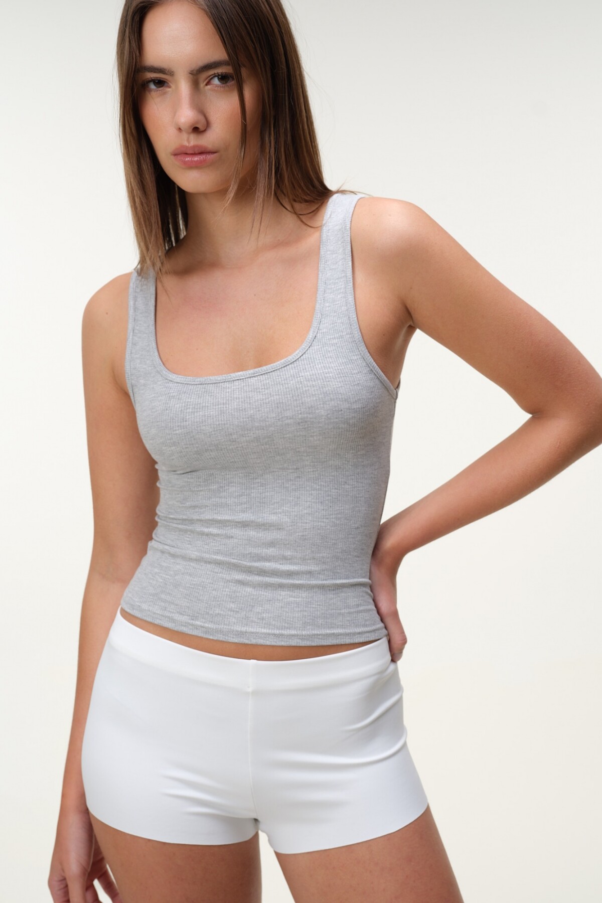 Top Basic Gris Melange