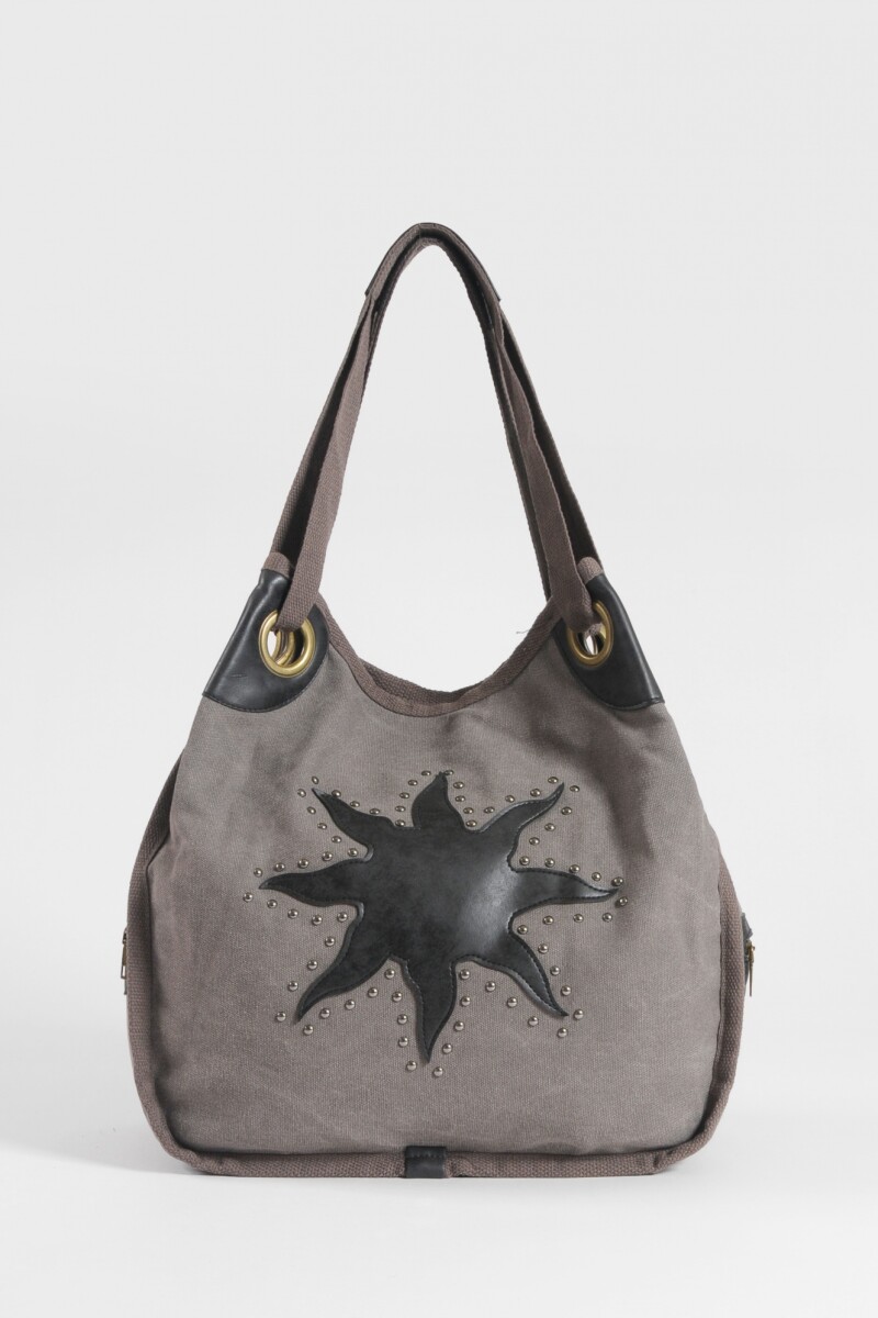 Bolso oversize canvas yorugua gris