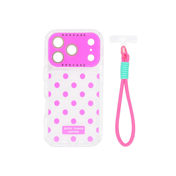 Protector para iPhone 17 Pro diseño lunares color rosa Protector Para Iphone 17 Pro Diseño Lunares Color Rosa