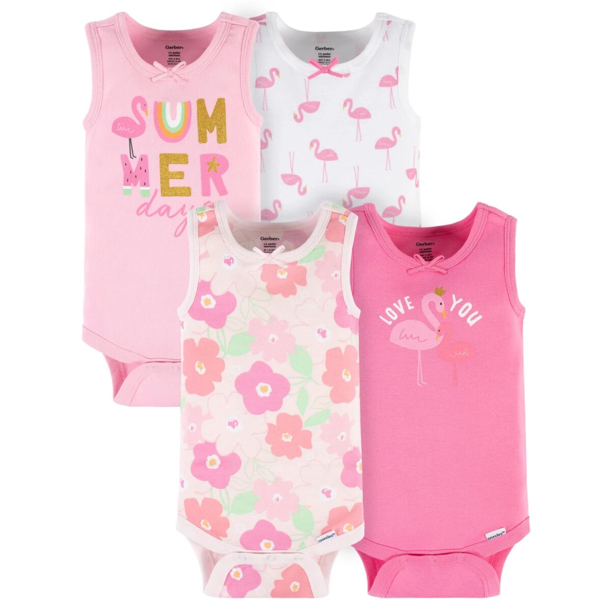 Set x4 Bodies manga corta - summer 
