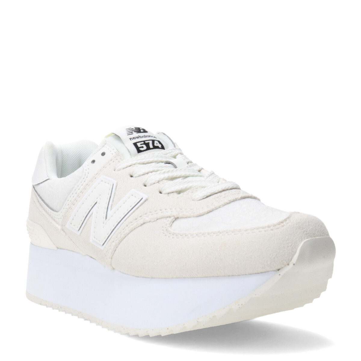 Championes de Mujer New Balance 574+ - Beige - Blanco 