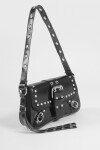 Cartera de hombro con hebilla y tachas negro