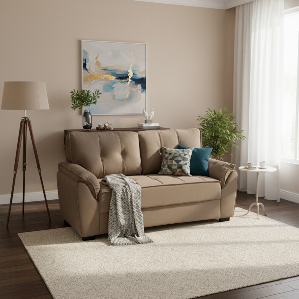 Juego De Living Sillones Sofá 2 Y 3 Cuerpos - Montana Marrón claro