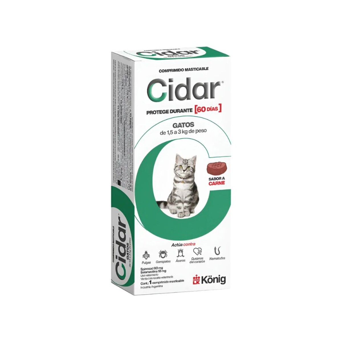 Cidar Gatos 1,5 a 3 Kg 