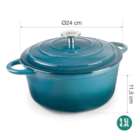 Cacerola Redonda 3.5 Litros Hierro Fundido 24 cm Ocean Lacor Cacerola Redonda 3.5 Litros Hierro Fundido 24 cm Ocean Lacor