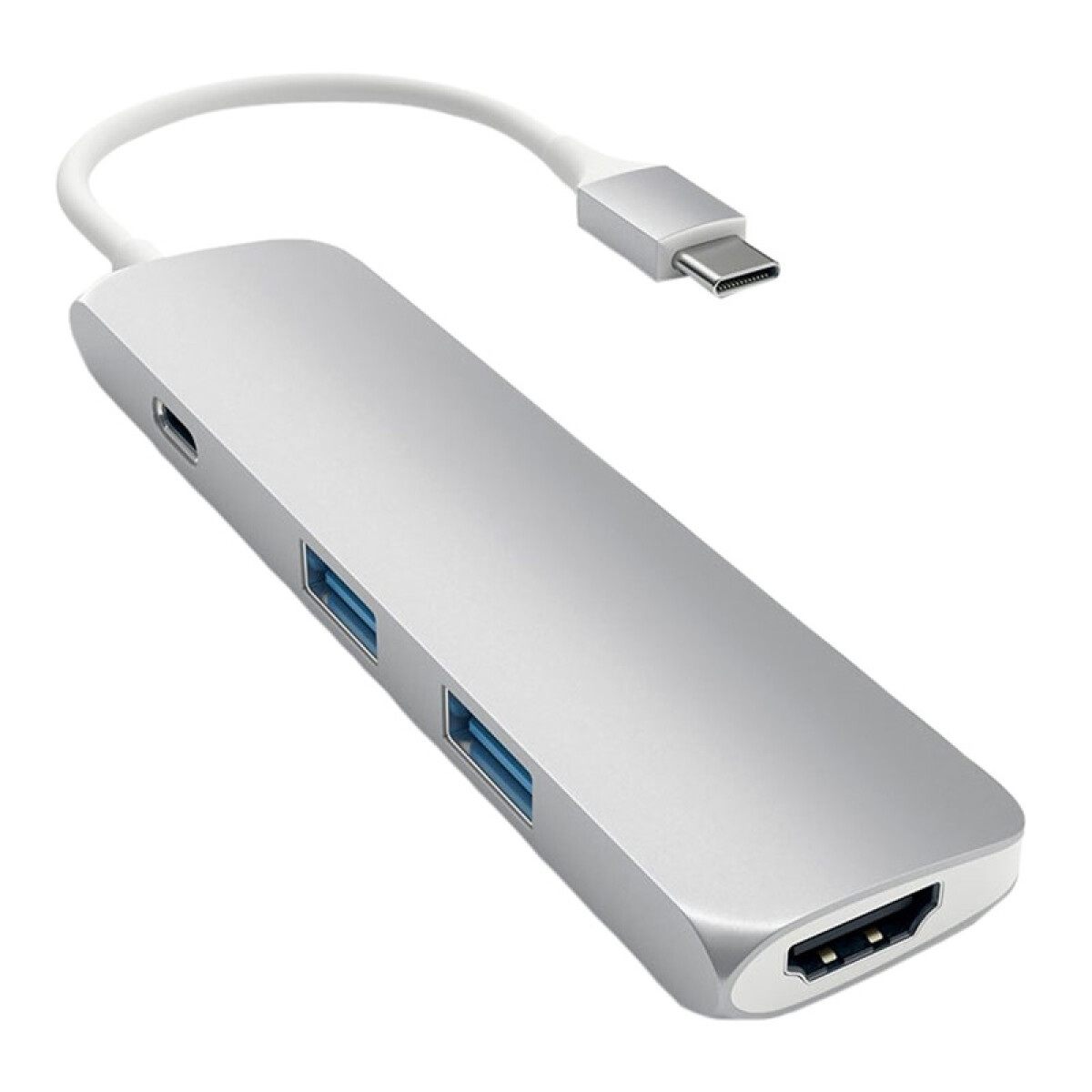 ADAPTADOR MULTIPUERTO SATECHI SLIM USB-C SILVER 