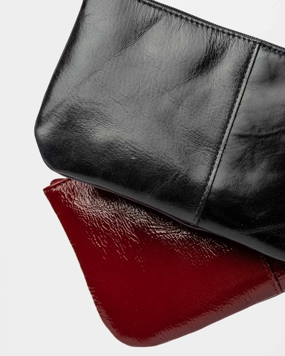 Porta Cosméticos Katy En Cuero Liso Negro