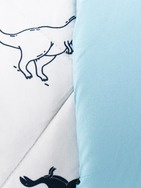 ACOLCHADO DUO CON FUNDA DINO 1 PLAZA CELESTE