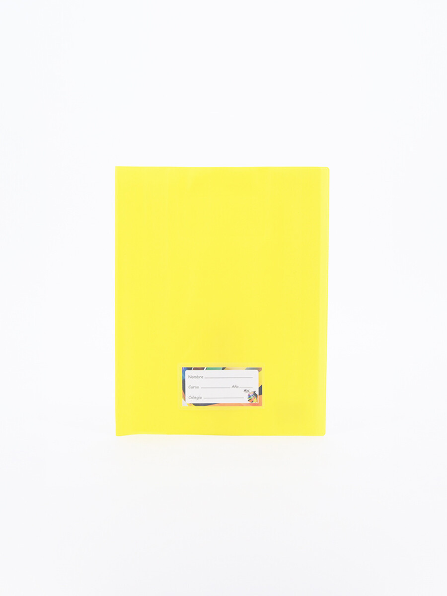 FORRO DE CUADERNO PVC - AMARILLO 