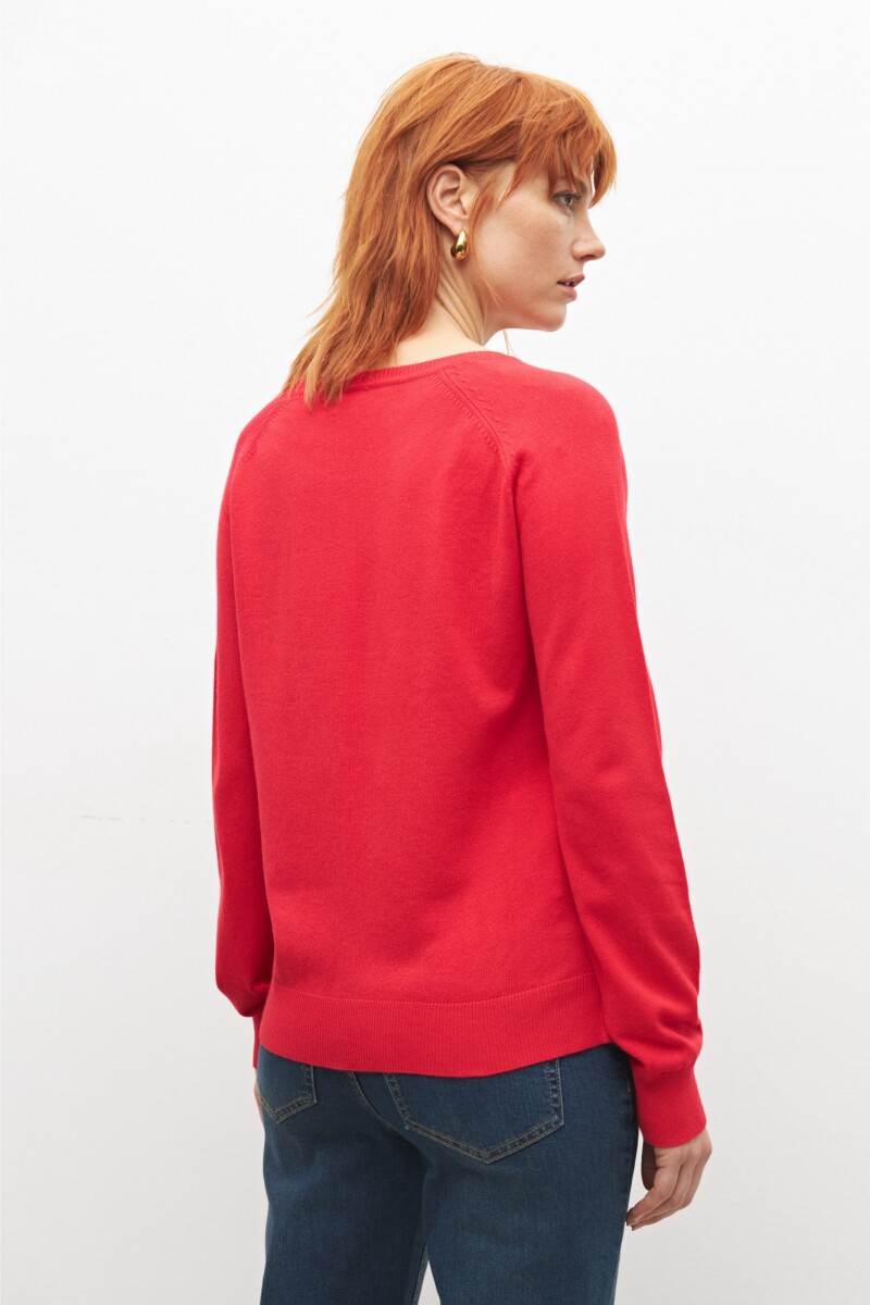 Sweater básico rojo