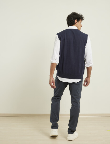 Chaleco Harrington Label Azul Oscuro