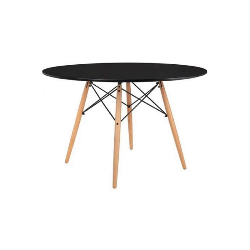 MESA EAMES DKR D110x73CM MDF Y MADERA NEGRO MESA EAMES DKR D110x73CM MDF Y MADERA NEGRO