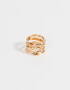 Anillos Medianos y Grandes De metal Anillo Cuatro Vueltas - Plateado