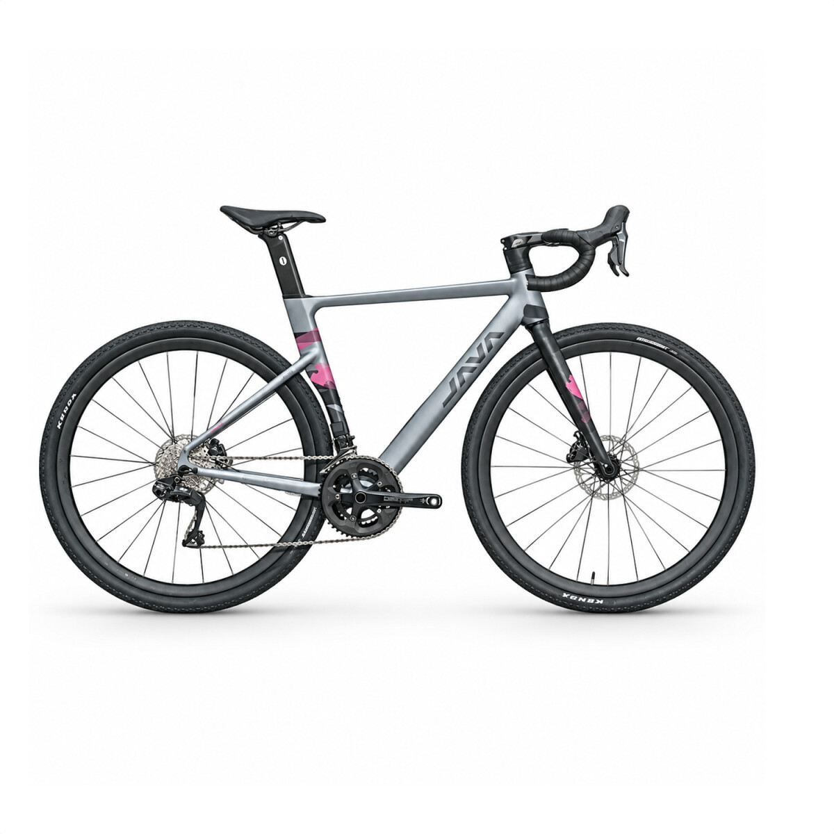 Bicicleta De Ruta Cambios Electrónicos Java Gravel Idra 24v Talle 470mm - GRIS 