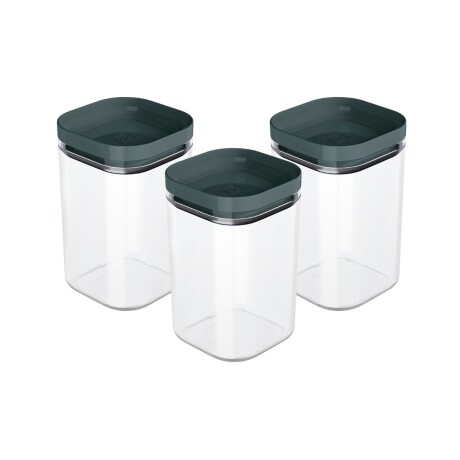 Set x3 Pote hermético 1L GRIS