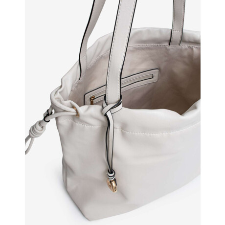 Cartera Saca Con Charm Blanco Crudo