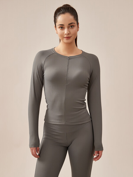 REMERA PALMA GRIS OSCURO