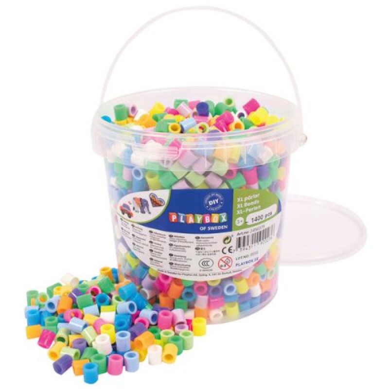 Playbox Beads- Balde 1400 neon pasteles Playbox Beads- Balde 1400 Neon Pasteles