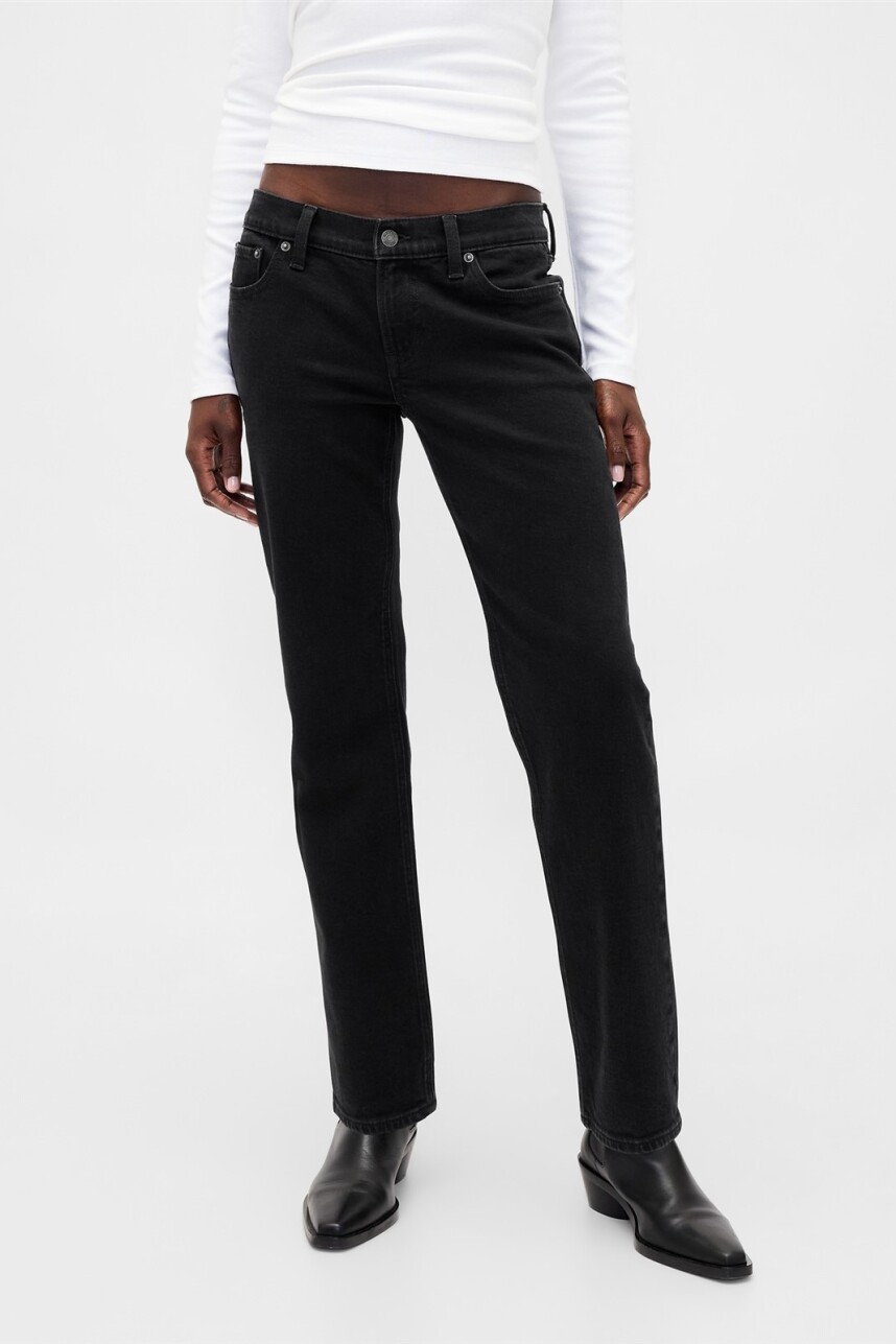 Jean 90S Straight Tiro Bajo Mujer Black 1
