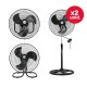 Ventilador Eldom 3 en 1 ELD-45N | Potente, Versátil y Ajustable x2 Unidades Ventilador Eldom 3 en 1 ELD-45N | Potente, Versátil y Ajustable x2 Unidades