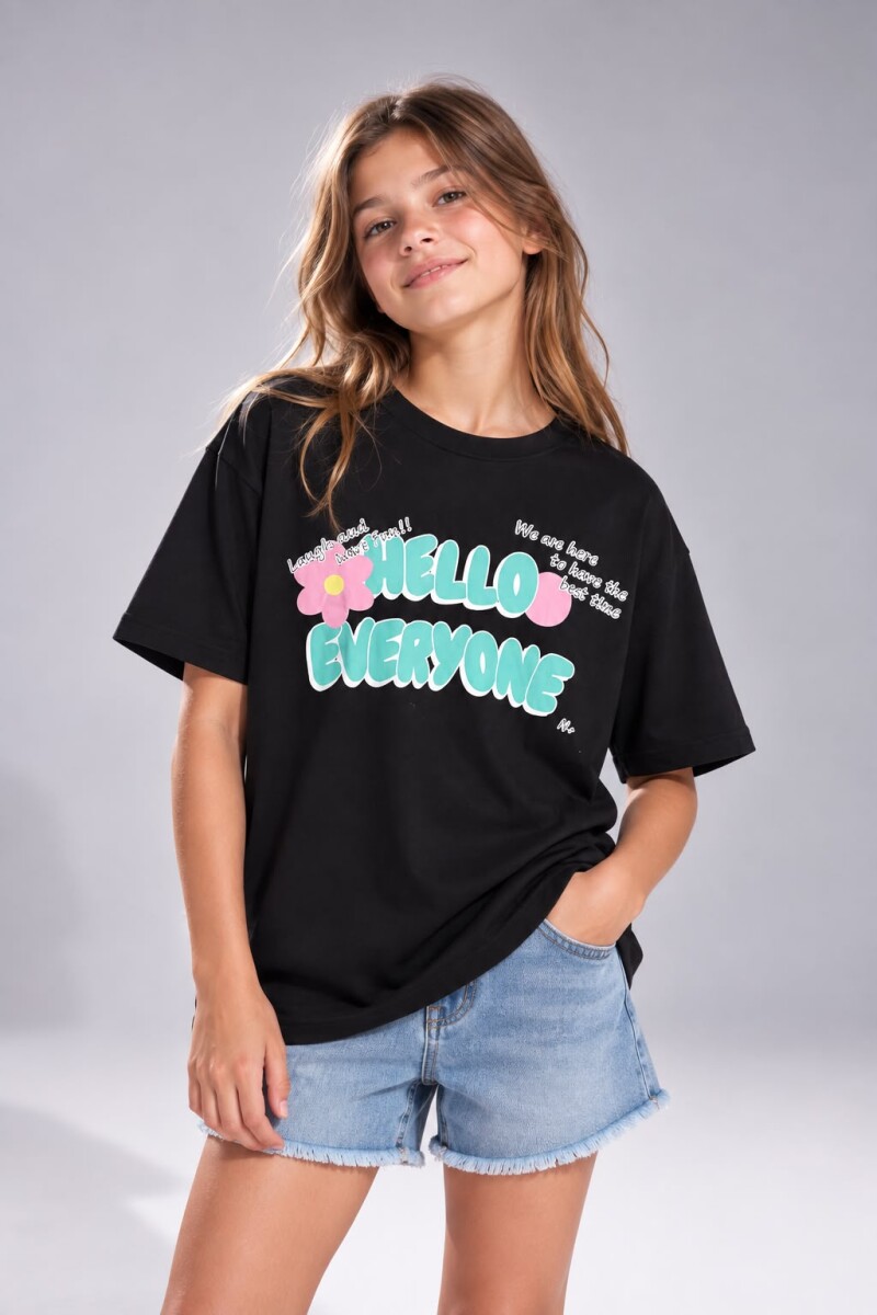 T-SHIRT N.SAILS 3446 M.C NIÑA - NEGRO 