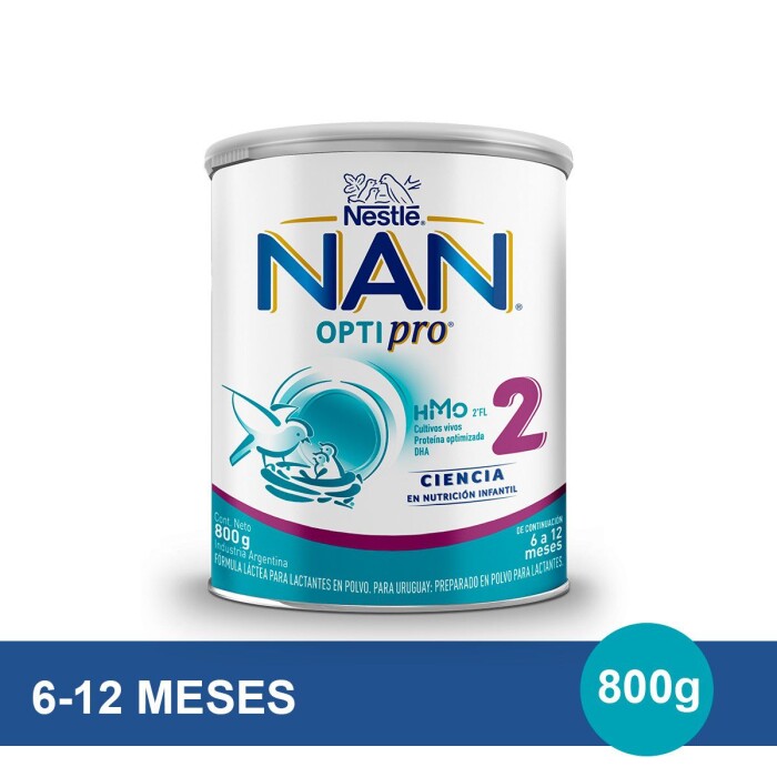 NAN 2 OPTIPRO 6-12 MESES FR. X 800 GR. única