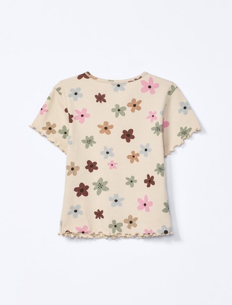 BLUSA INFANTIL ESTAMPADA BEIGE