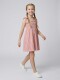 Vestido Estampado Con Smock Piedra