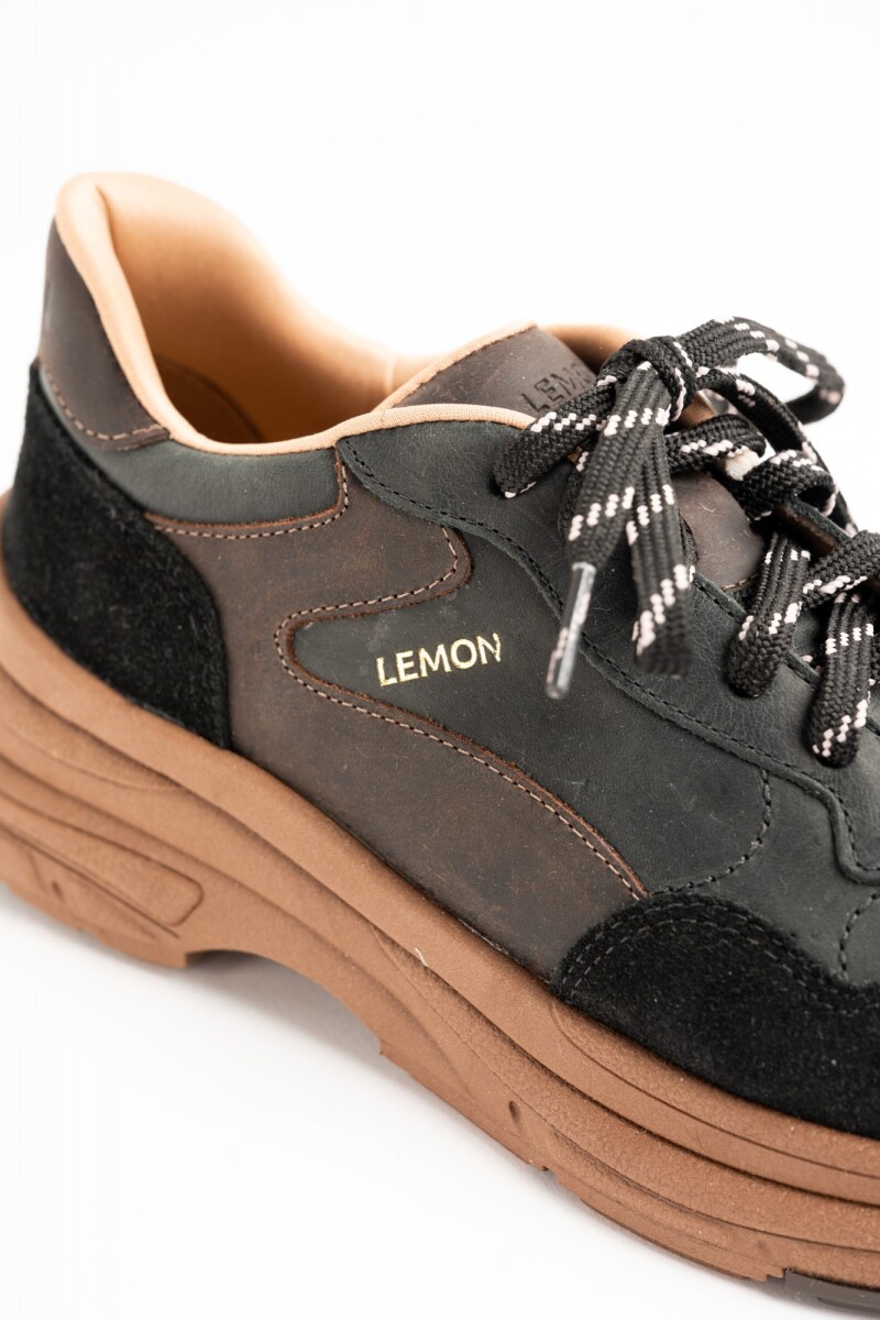 Zapato Urbano Con Plataforma Negro