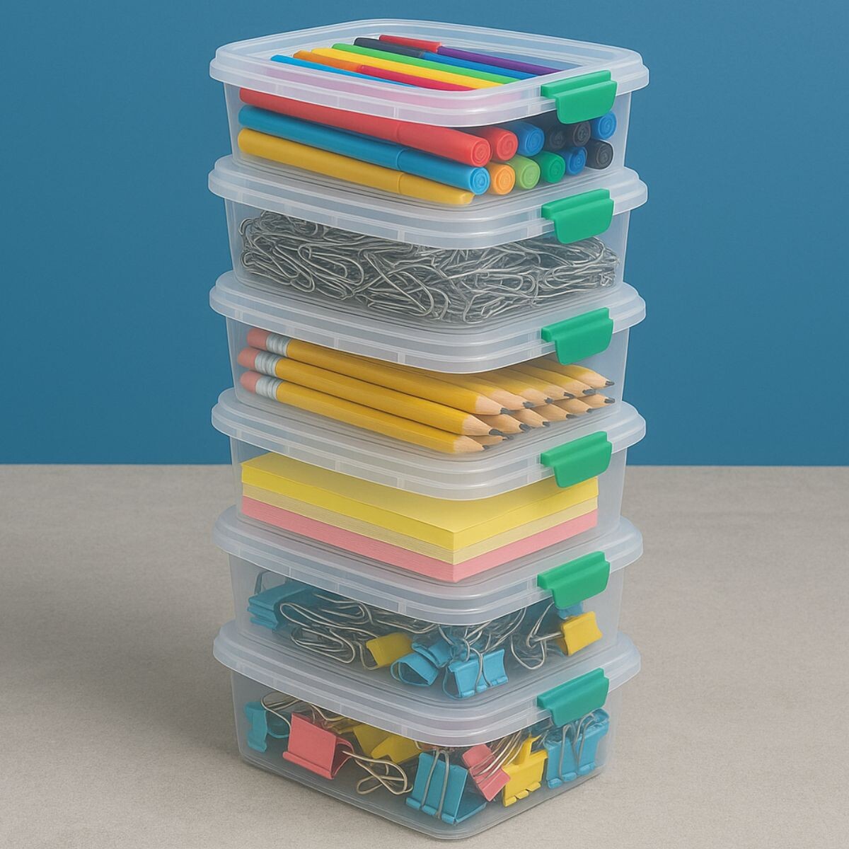 Caja organizadora 6 lts de plástico reforzada - TRANSPARENTE 