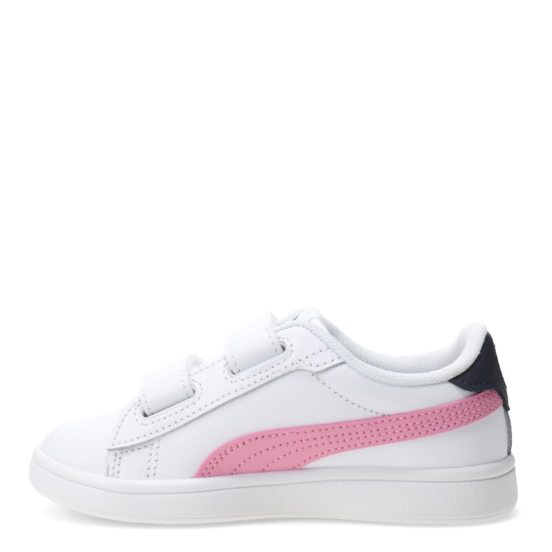 Championes de Niños Puma Smash 3.0 Leather Blanco - Rosa - Azul Marino