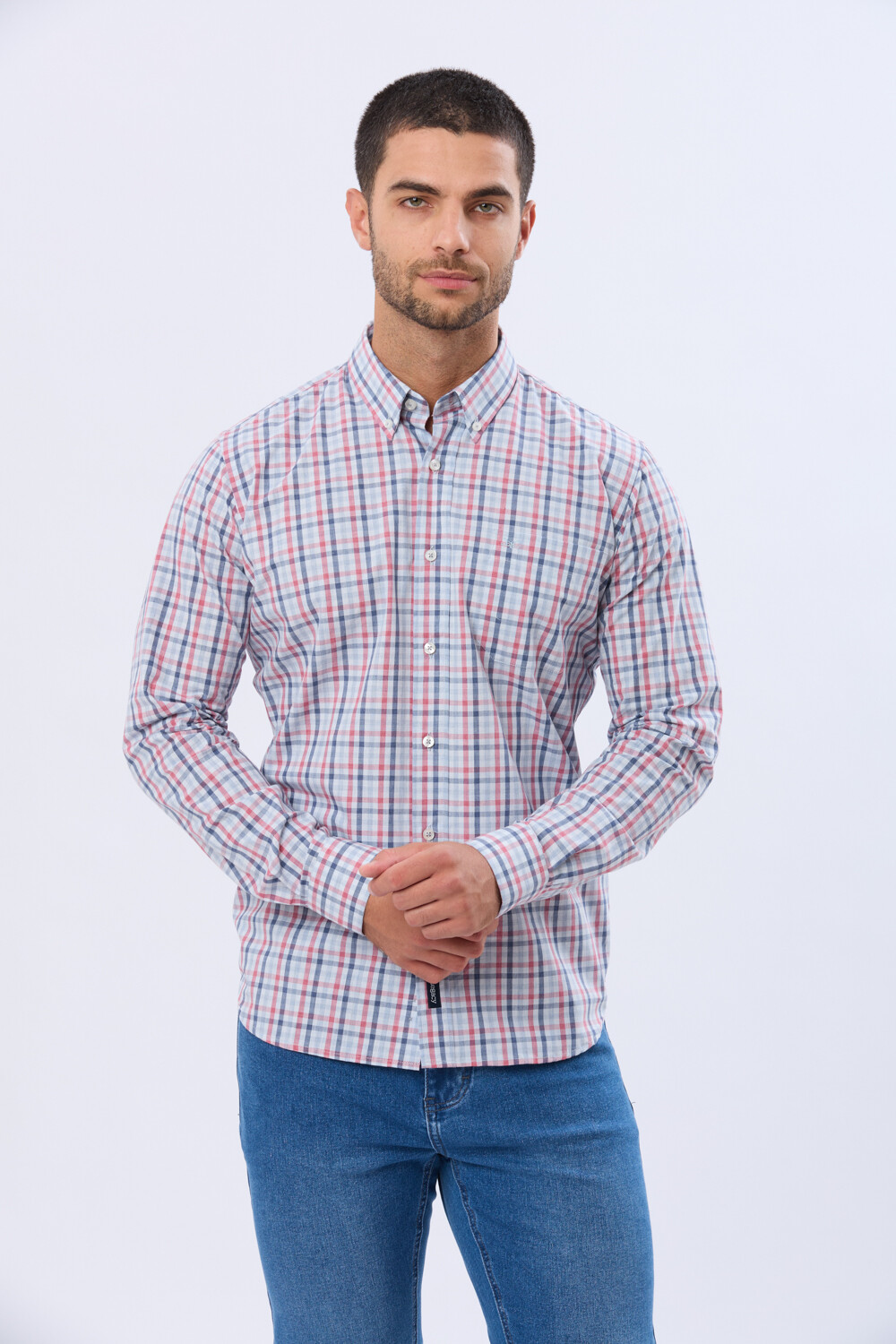 CAMISA SPORT A CUADROS Rojo