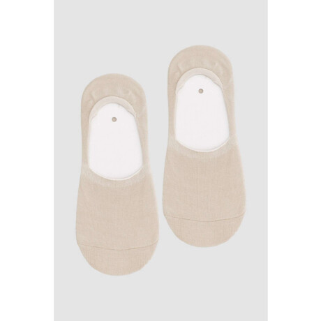 Medias invisibles algodón lisas Beige