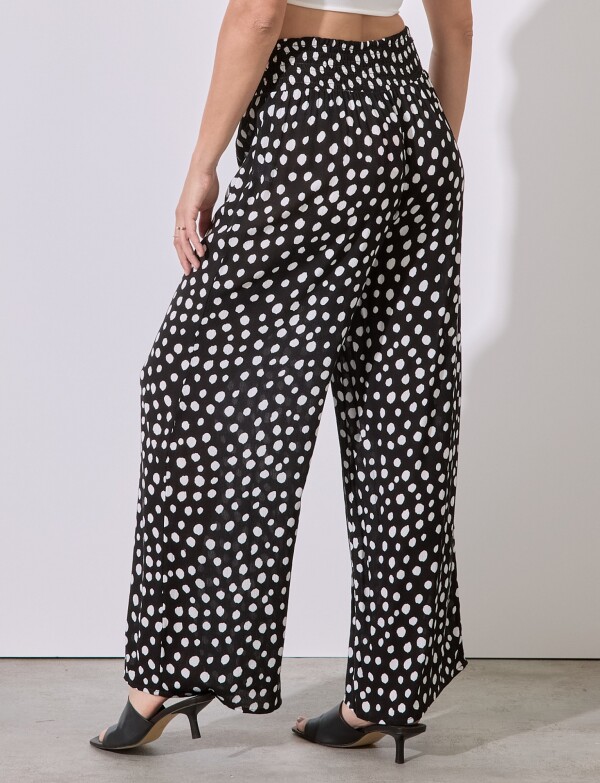 Pantalon Pull On Print NEGRO/CRUDO