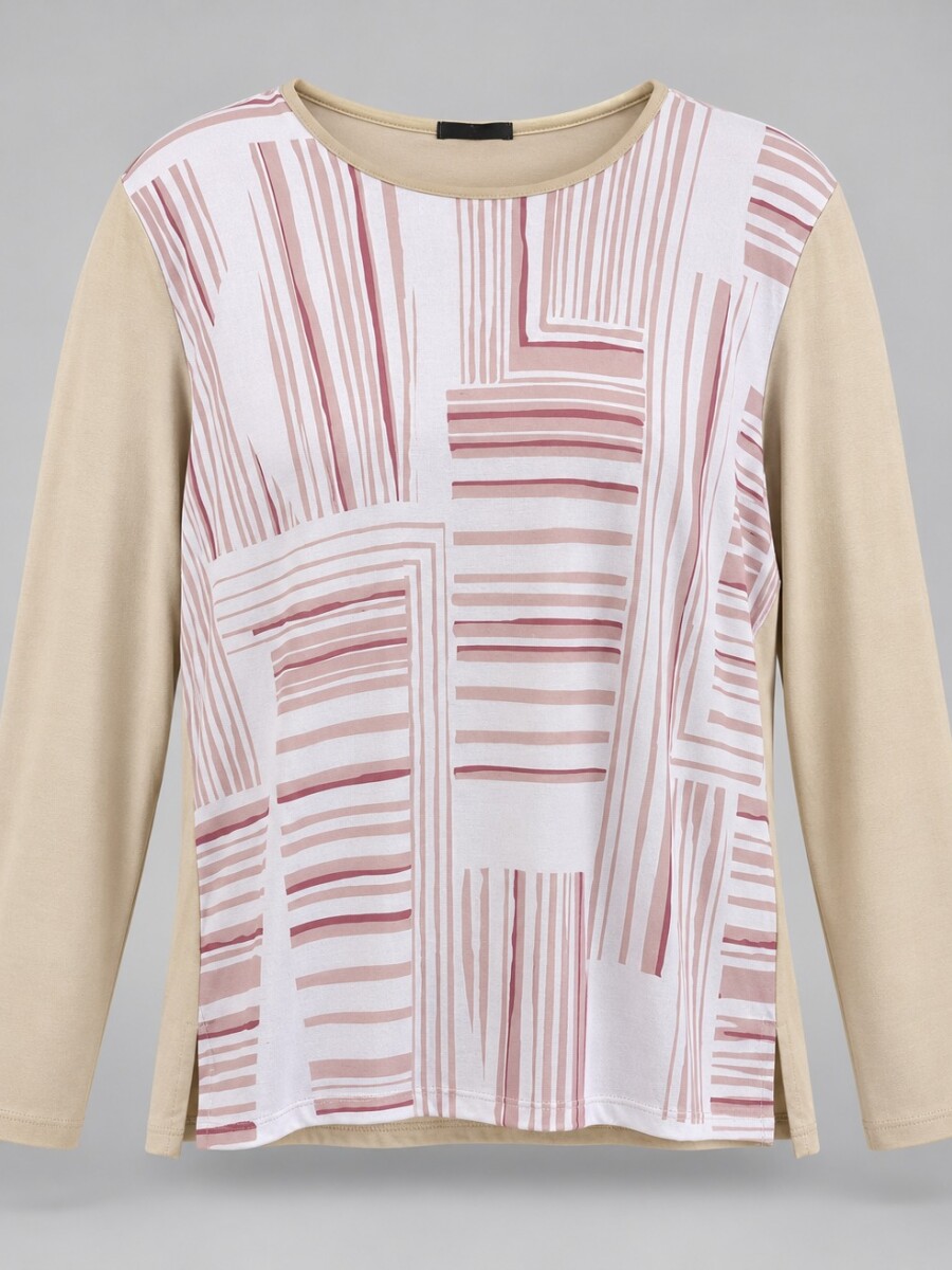 Remera Cebra Beige