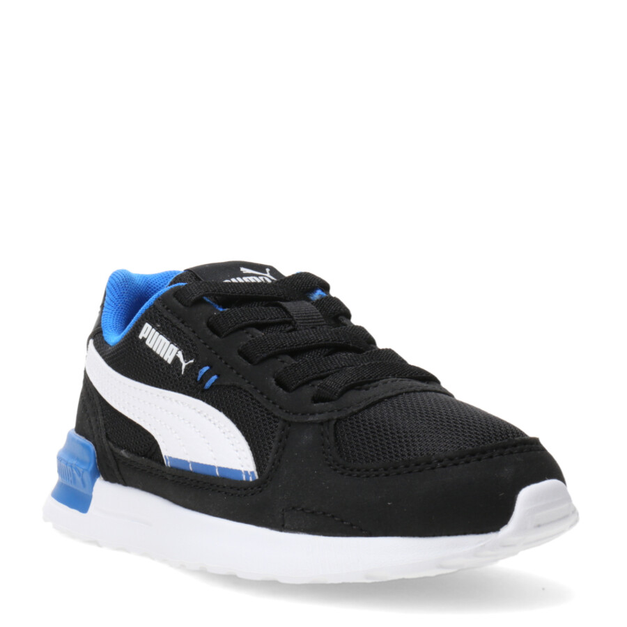 Championes de Niños Puma Graviton AC Negro - Azul - Blanco