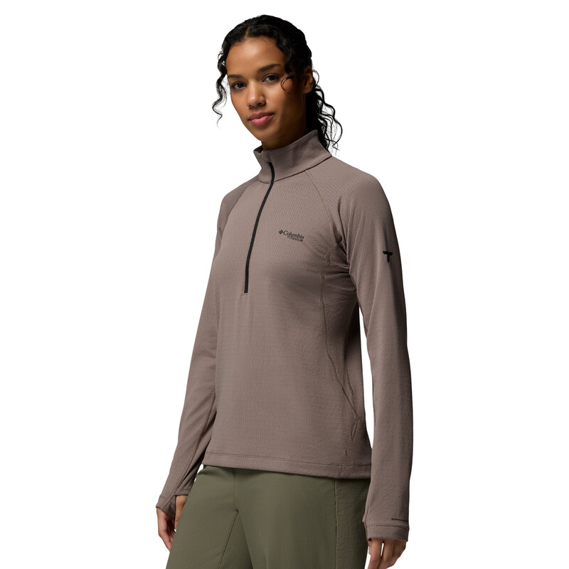 Remera DriVenture Half Zip Mujer Iron