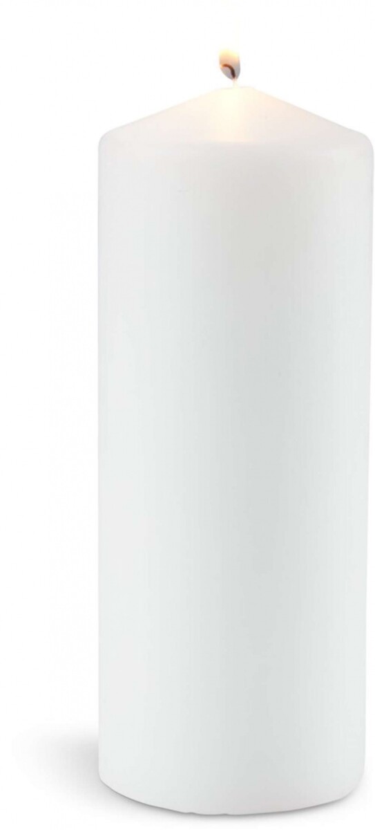 Vela pilar TORALF Ø8xA20 cm blanco - Blanco 