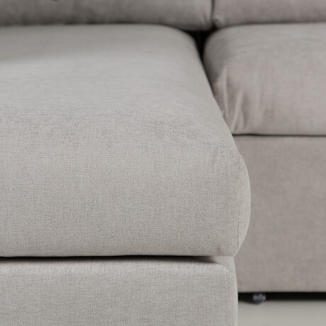 Rinconera Sevilla (Retráctil) - Tela Microfibra - Chaise izquierdo TC1009 (Plata)