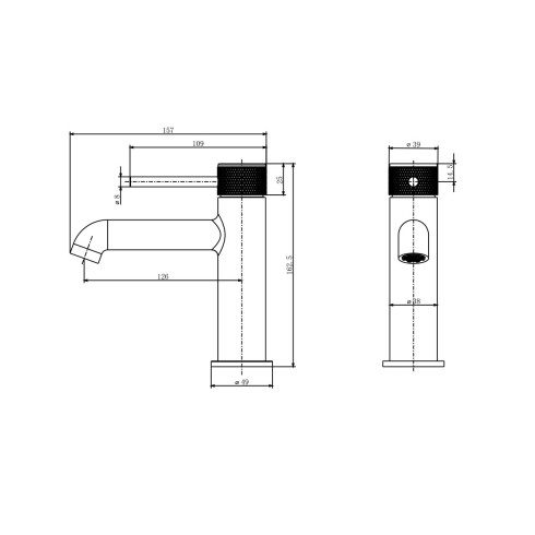 Griferia Lavatorio Bajo Monocomando En Cromo 000