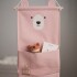 Organizador Colgante Osito Con 3 Bolsillos Para Bebé 60x20cm Rosa 1
