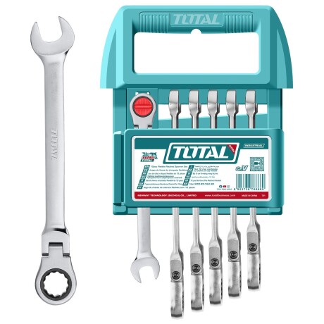 Set De 6 Llaves Combinadas - Fijas Y Móviles Con Crique Set De 6 Llaves Combinadas - Fijas Y Móviles Con Crique
