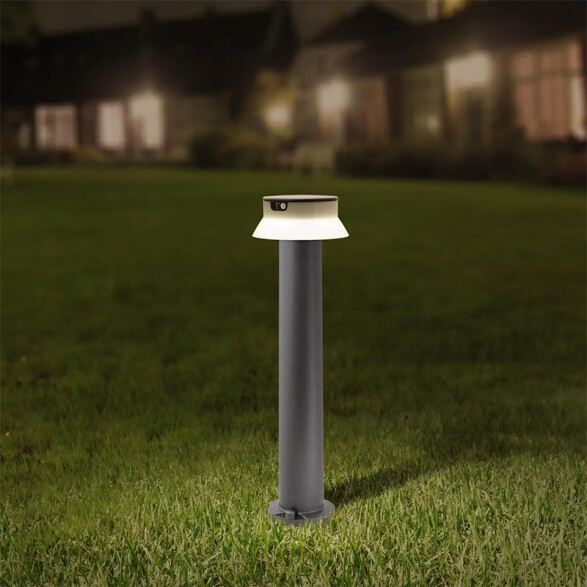 Poste LED solar gris IP55 CCT+sensor 730mm FELICE FL2002