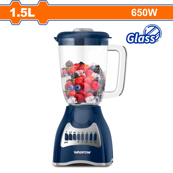 LICUADORA 1.5L 650W JARRA DE VIDRIO 10 VELOCIDADES WADFOW WZZ4511A LICUADORA 1.5L 650W JARRA DE VIDRIO 10 VELOCIDADES WADFOW WZZ4511A