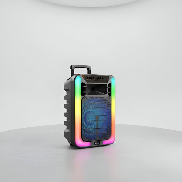 Parlante Portatil Bluetooth Karaoke C/ Microfono Recargable Color Negro