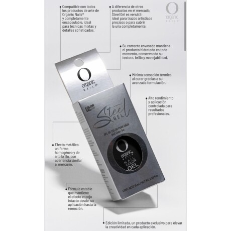 Organic Color Gel 187 Steel Gel 15ml Organic Color Gel 187 Steel Gel 15ml