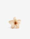 Broche Flores Broche Acrílico Flor Hawaiana - Blanco Crudo