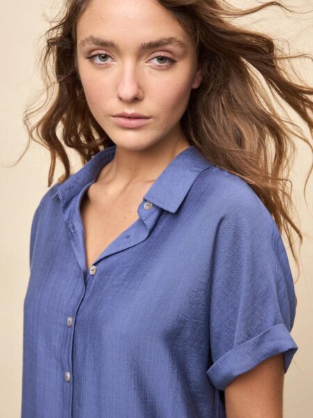 CAMISA ALLIE ELVINA M.CORTA AZUL