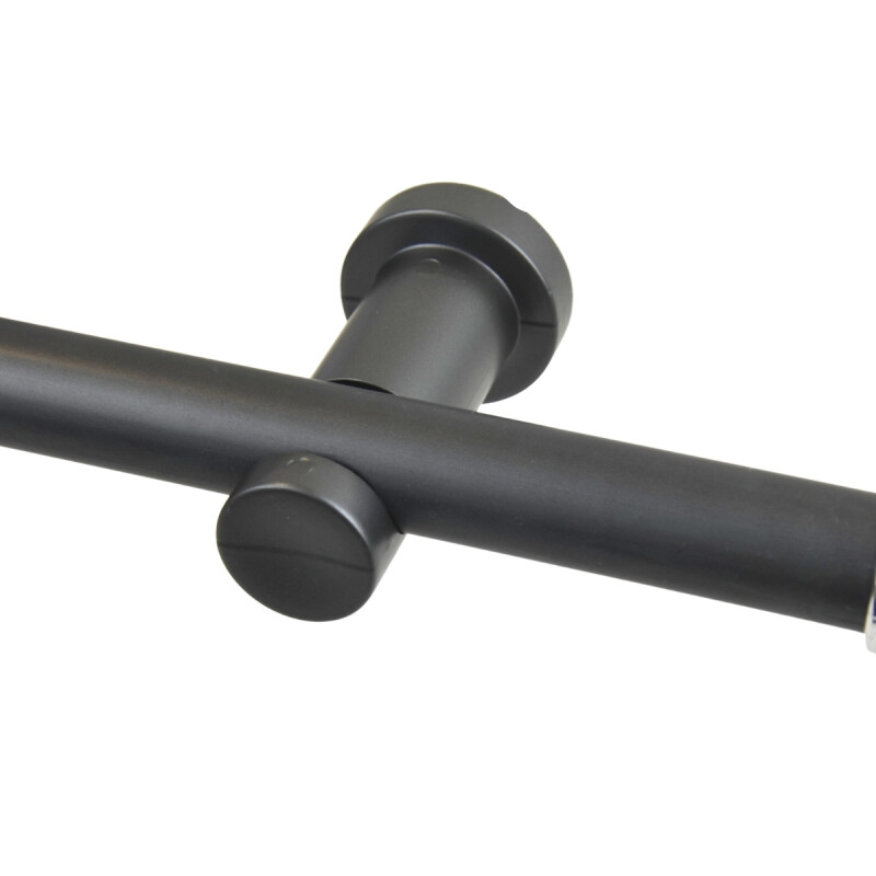 Barrote cortina de metal 2,5 m + 3 Soportes GRIS OSCURO