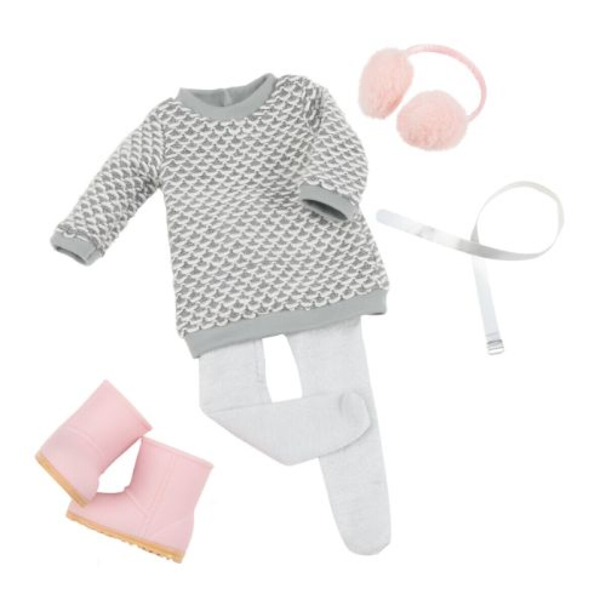 SET ROPA - INVIERNO SWEATER y OREJERAS - OUR GENERATION - Set Ropa - Invierno Sweater Y Orejeras - Our Generation 